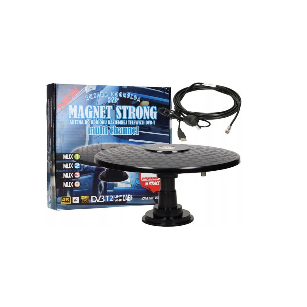 Antena DVB-T Magnet Strong Dookólna USB Kamper Przyczepa