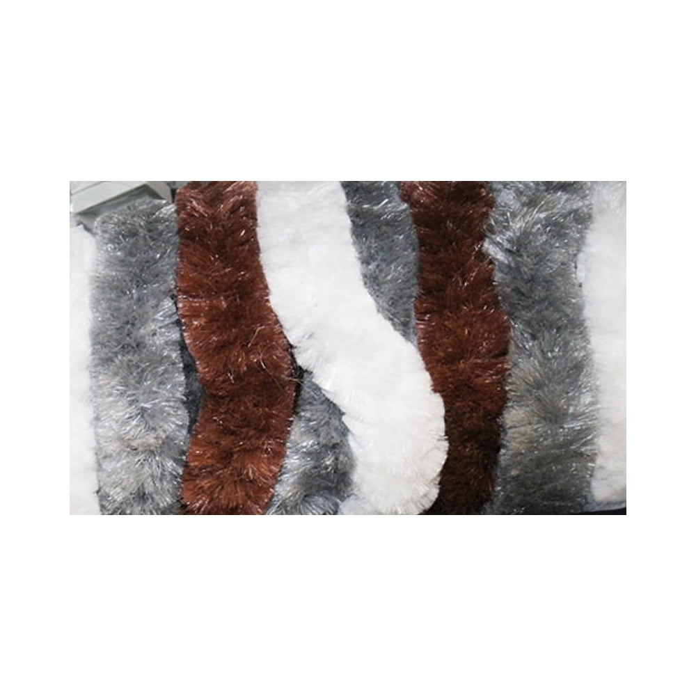 Kotki do drzwi Frędzle szary/biały/brązowy 100x205cm