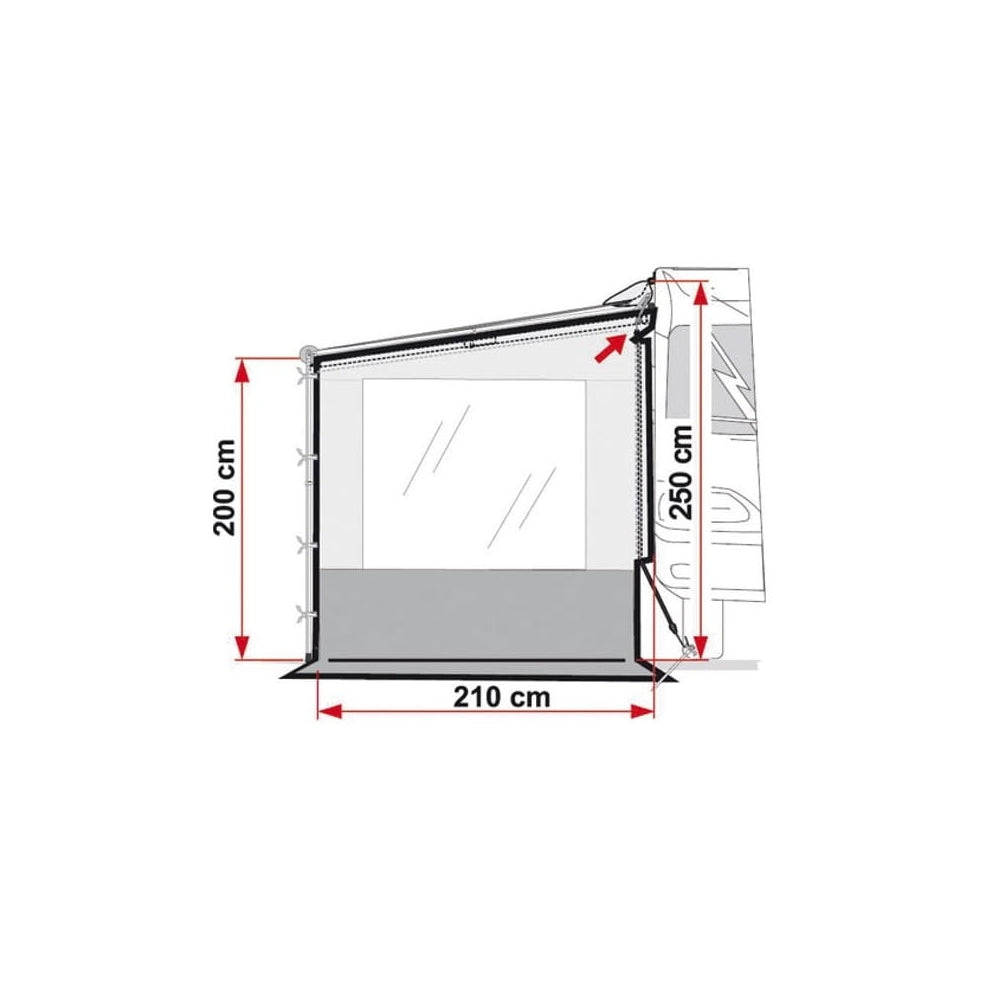Ścianka Osłona Bok do markizy F35 Caravanstore