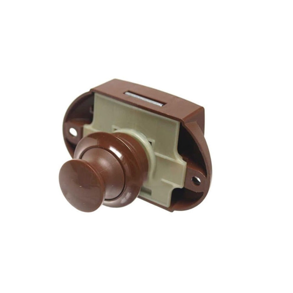 Zamek meblowy do przyczepy Push-lock Brąz