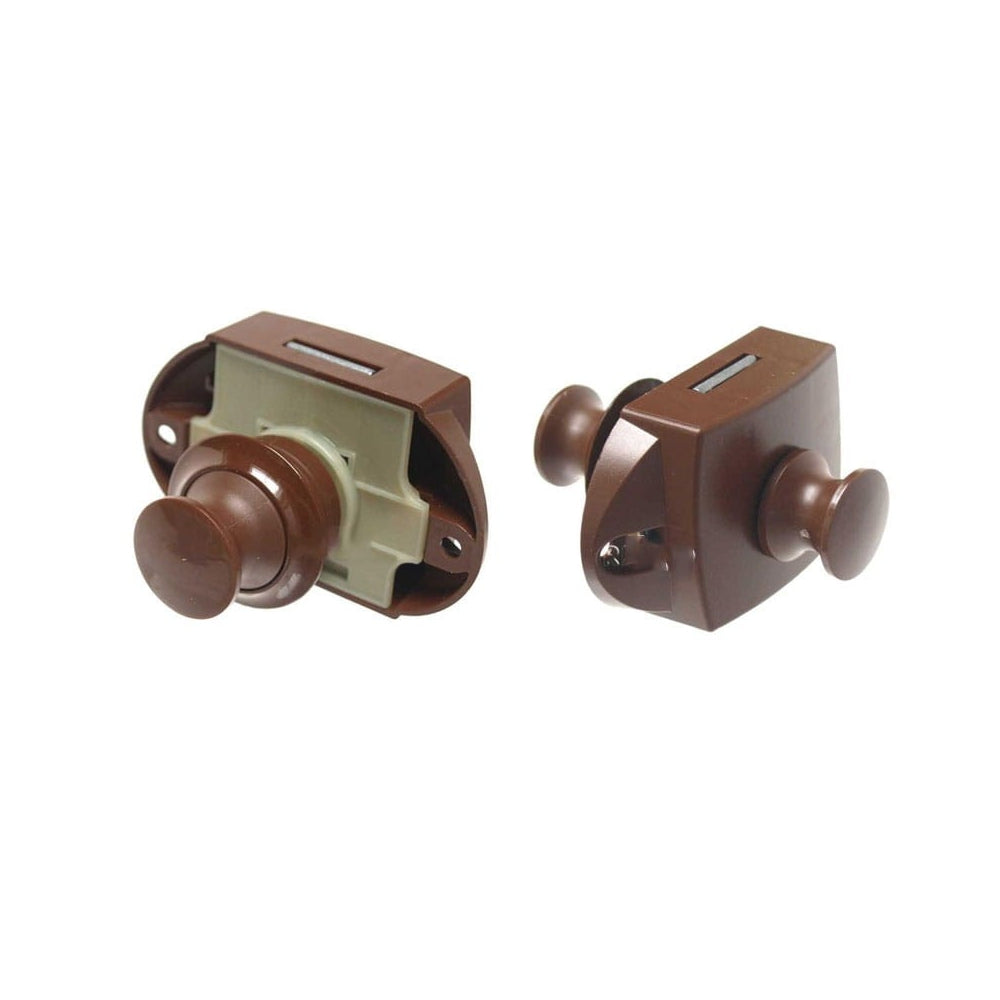 Zamek meblowy do przyczepy Push-lock Brąz