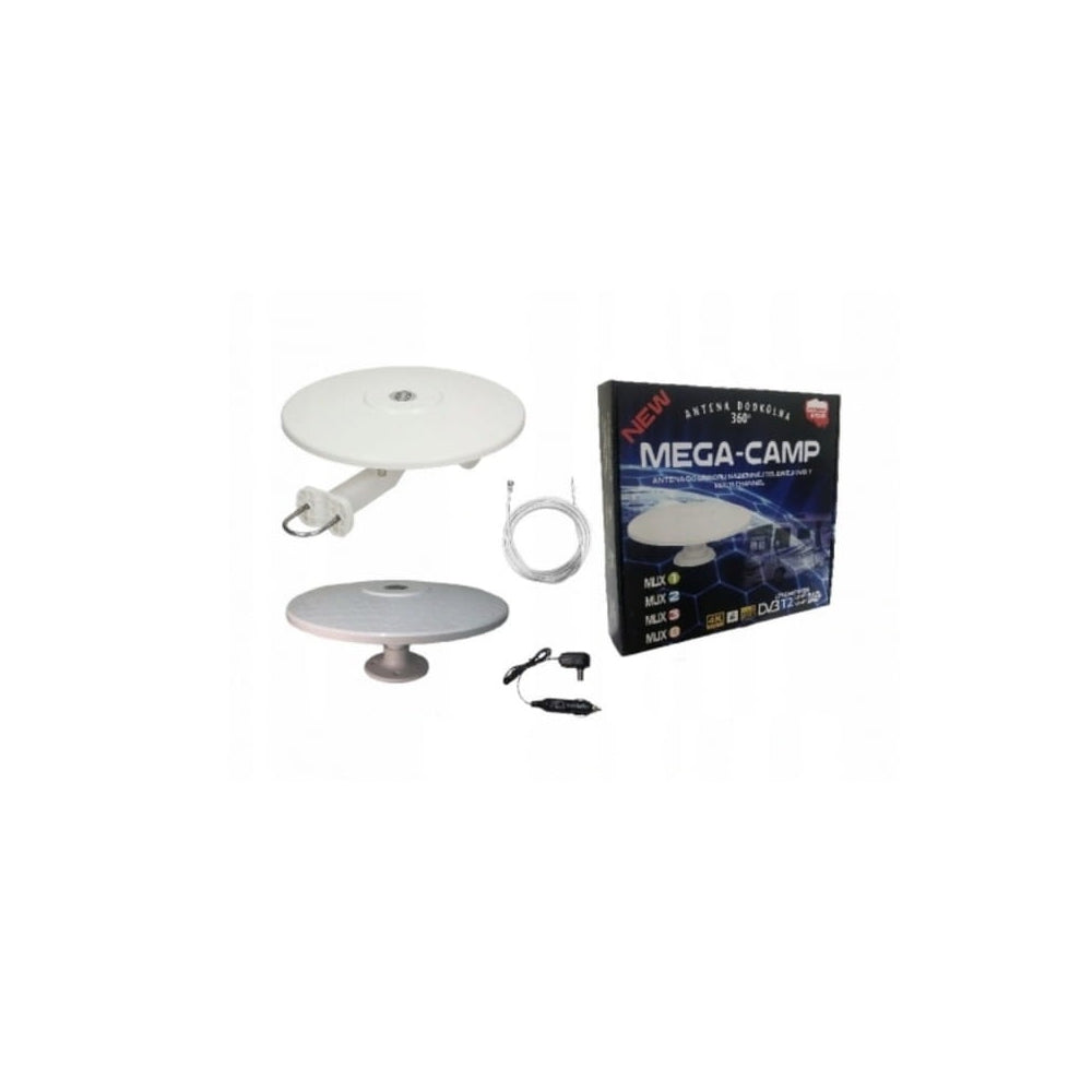Antena DVB-T FULLHD MEGACAMP USB 2021 biała
