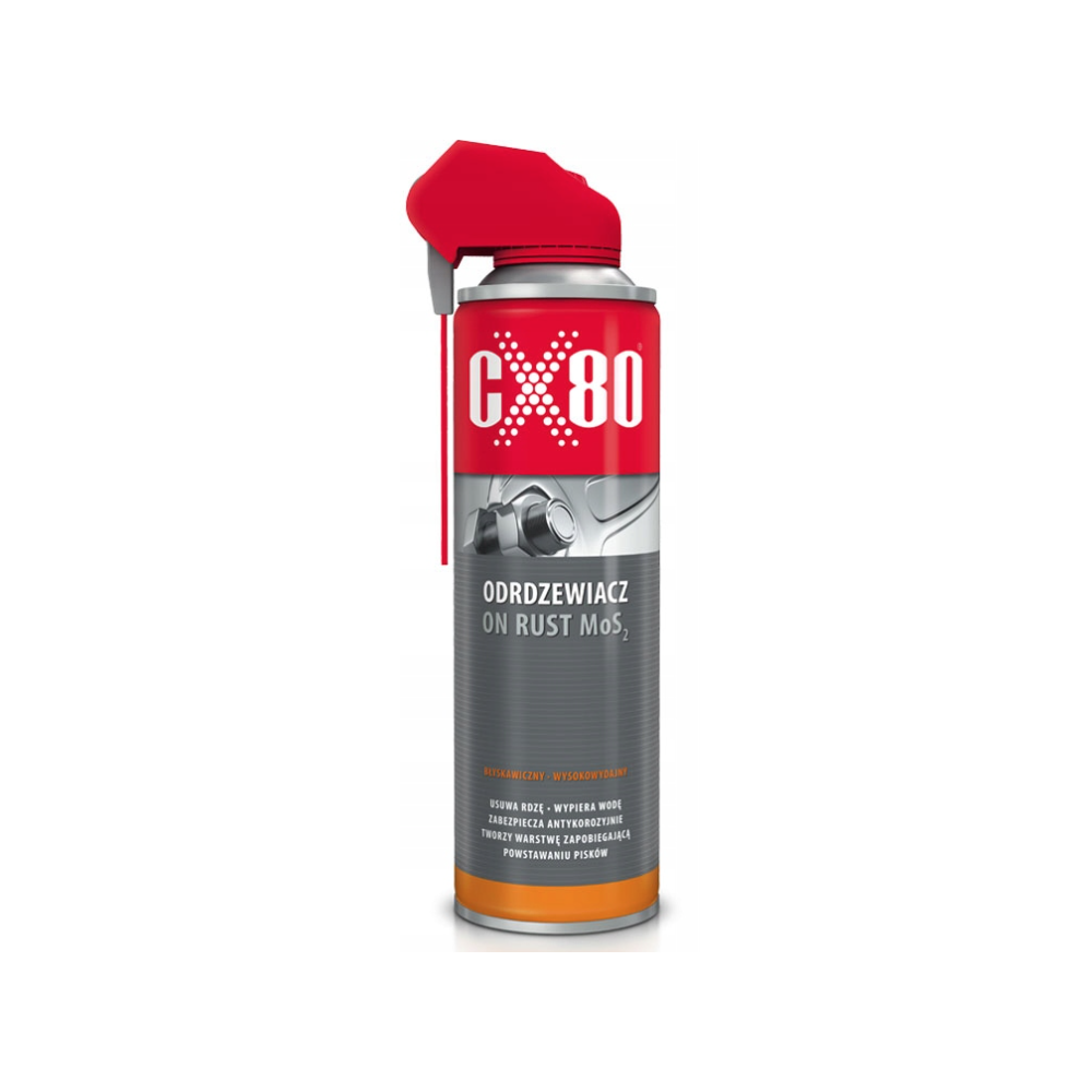 CX80 ON RUST MoS2 ODRDZEWIACZ USUWA RDZĘ DUO 500ML