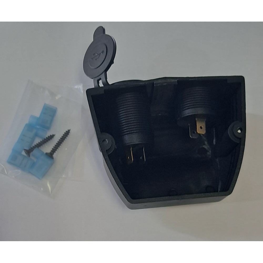 Gniazdo 2x USB Woltomierz 12/24V Ładowarka