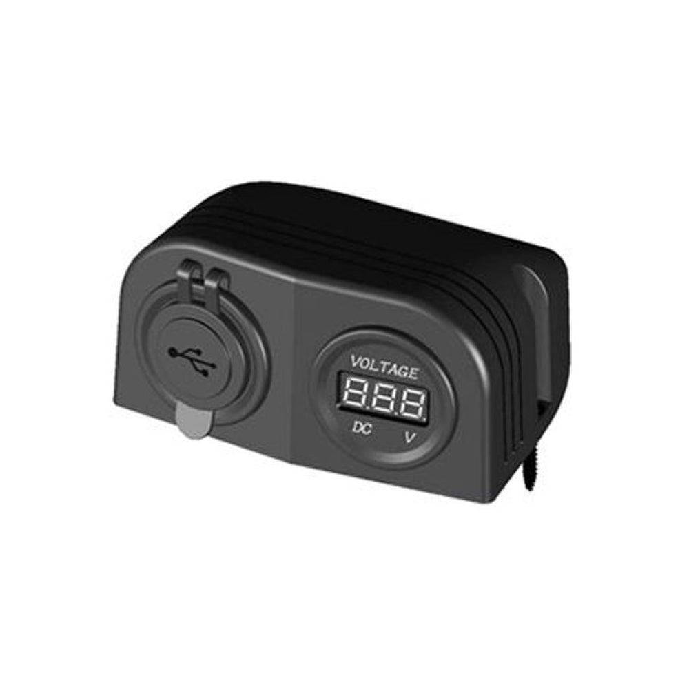 Gniazdo 2x USB Woltomierz 12/24V Ładowarka