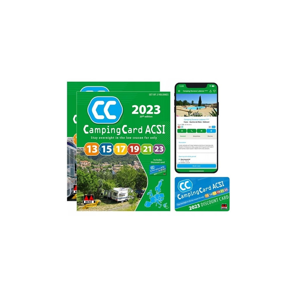 Karta Przewodnik Place kempingowe 2023 ACSI CampingCard