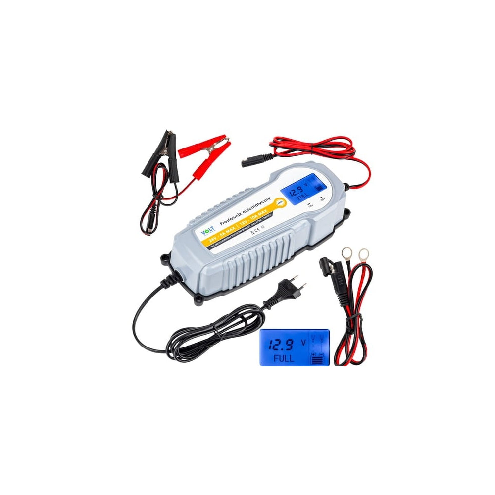 Ładowarka procesorowa 24/12V 10A LCD Przyczepa Kamper