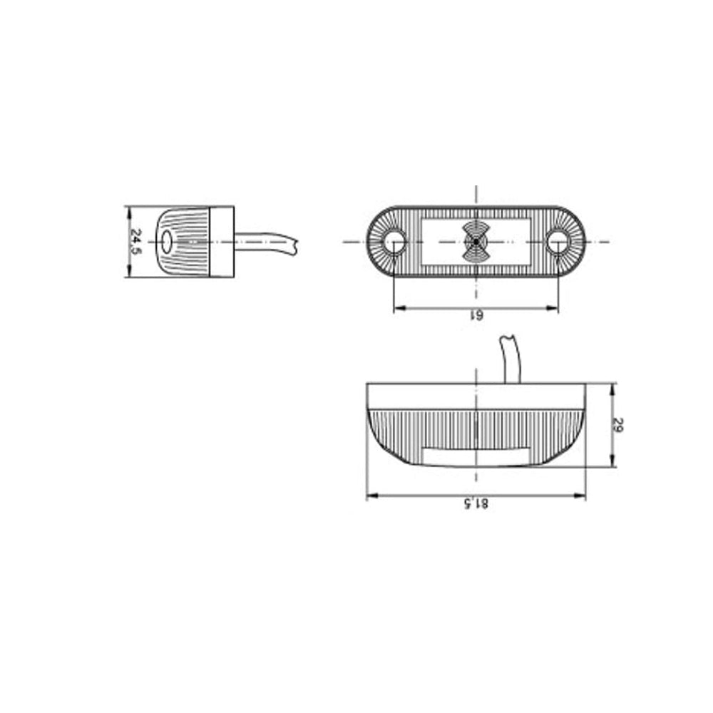 Lampa obrysowa LED owalna