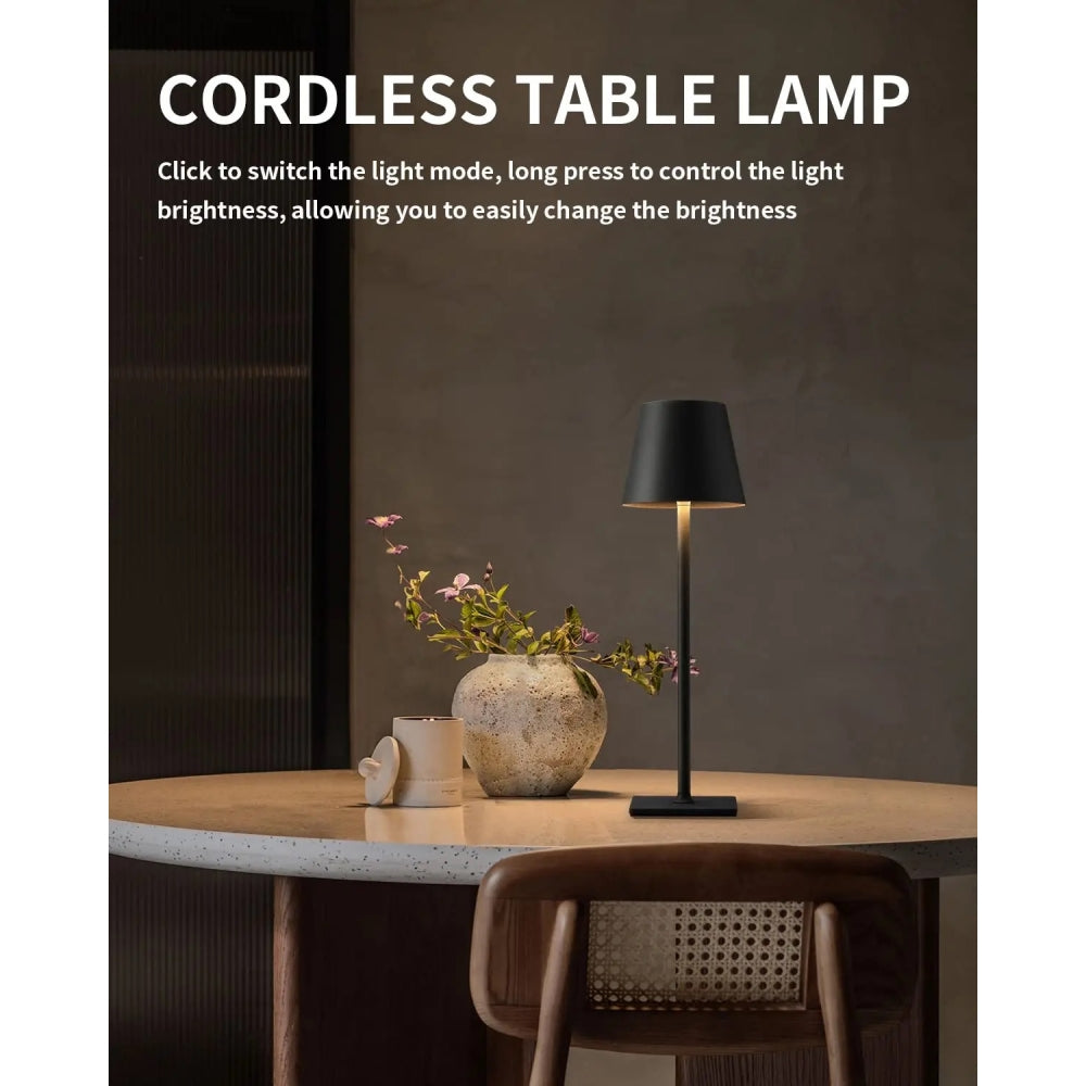 Lampa stołowa bezprzewodowa z akumulatorem ładowana USB-C - Złota