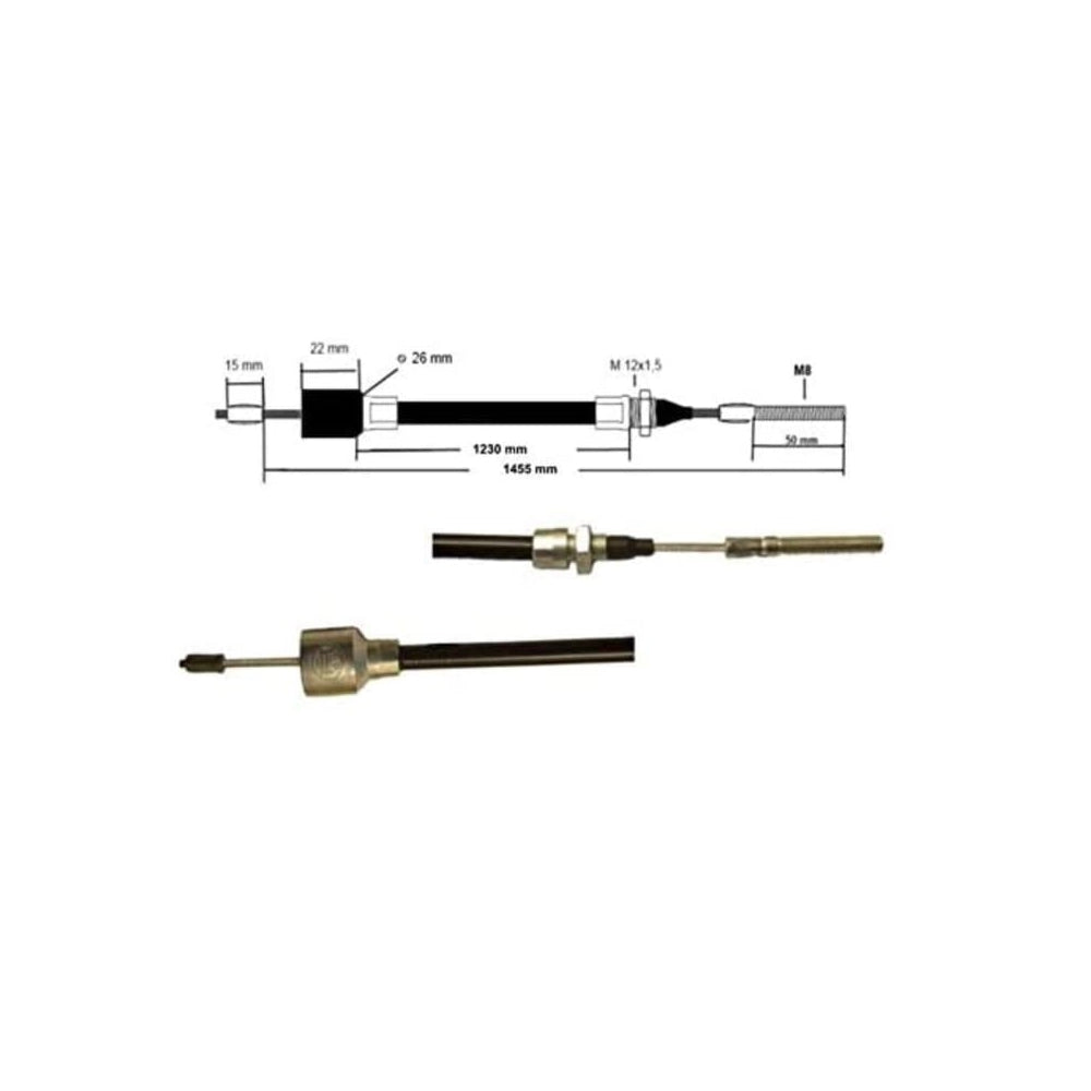 Linka hamulca HL1230/GL1455 mm BPW-7