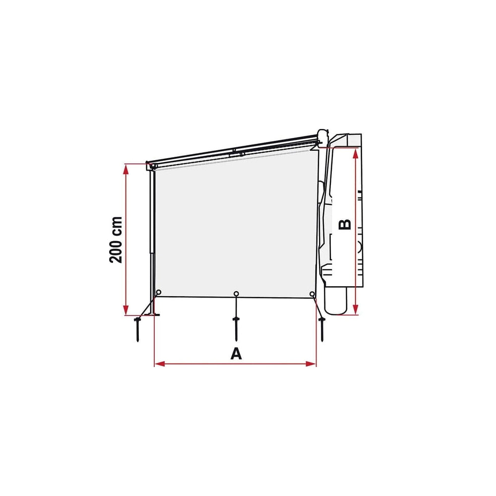 Ściana boczna Fiamma Sun F45/F65 220-260 cm