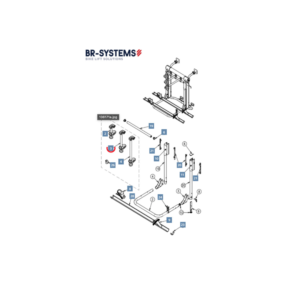Uchwyt do bagażnika BR-System Bike Lift Bike Block 2