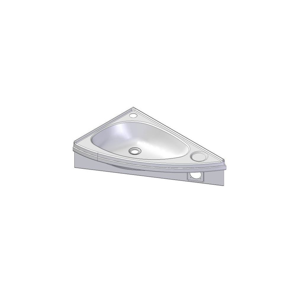 Umywalka rogowa Szara Hymer 550 x 360 mm