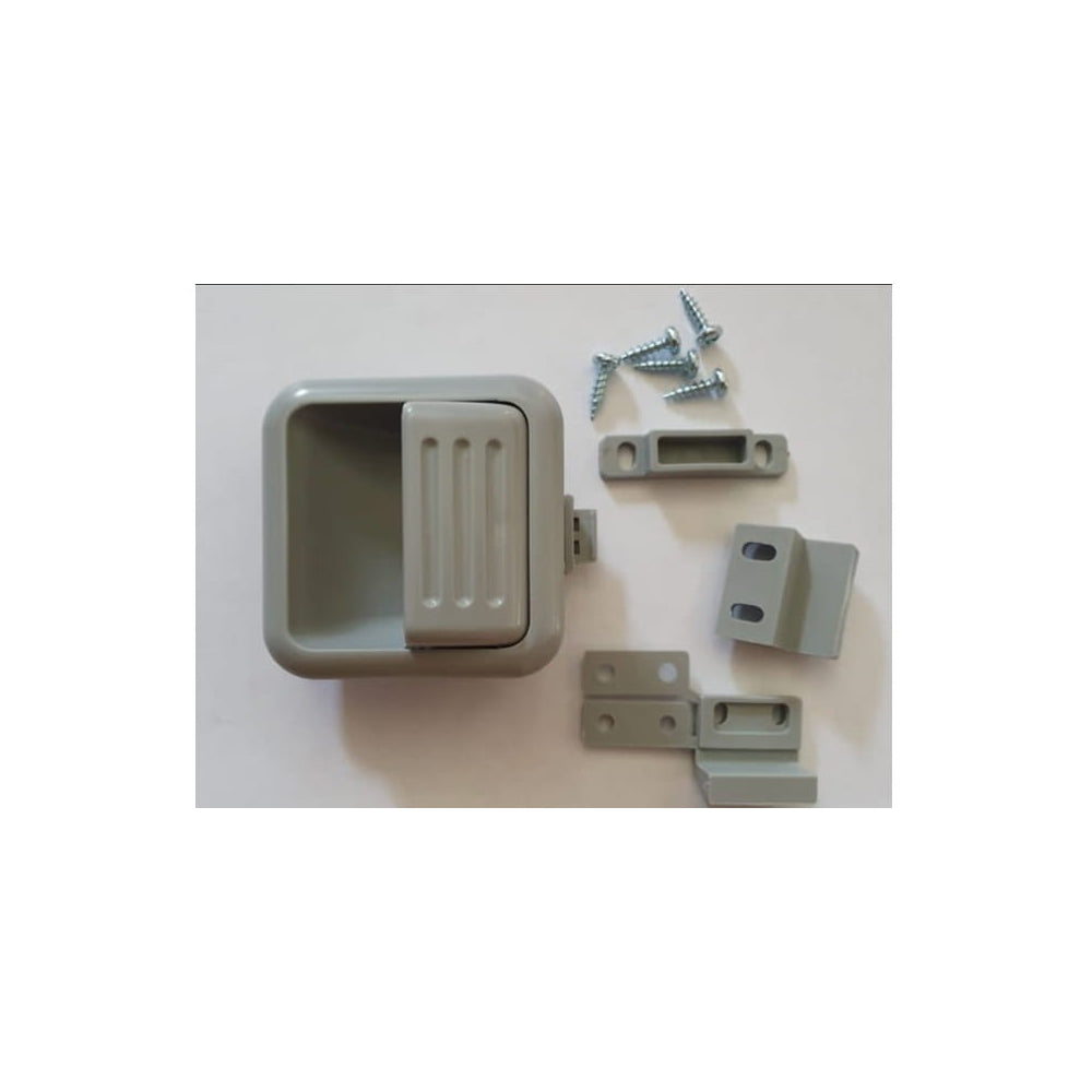 Zamek meblowy 5x5cm Średnio Szary