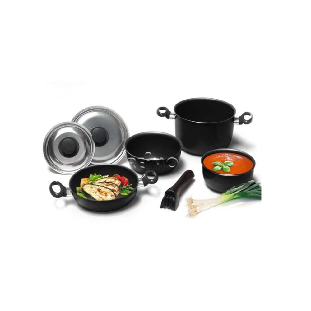 Zestaw garnków aluminium 7cz. czarne Camp4