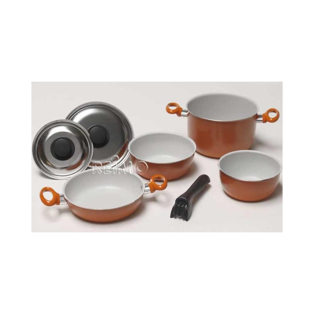 Zestaw garnków aluminium 7cz. pomarańcz Camp4